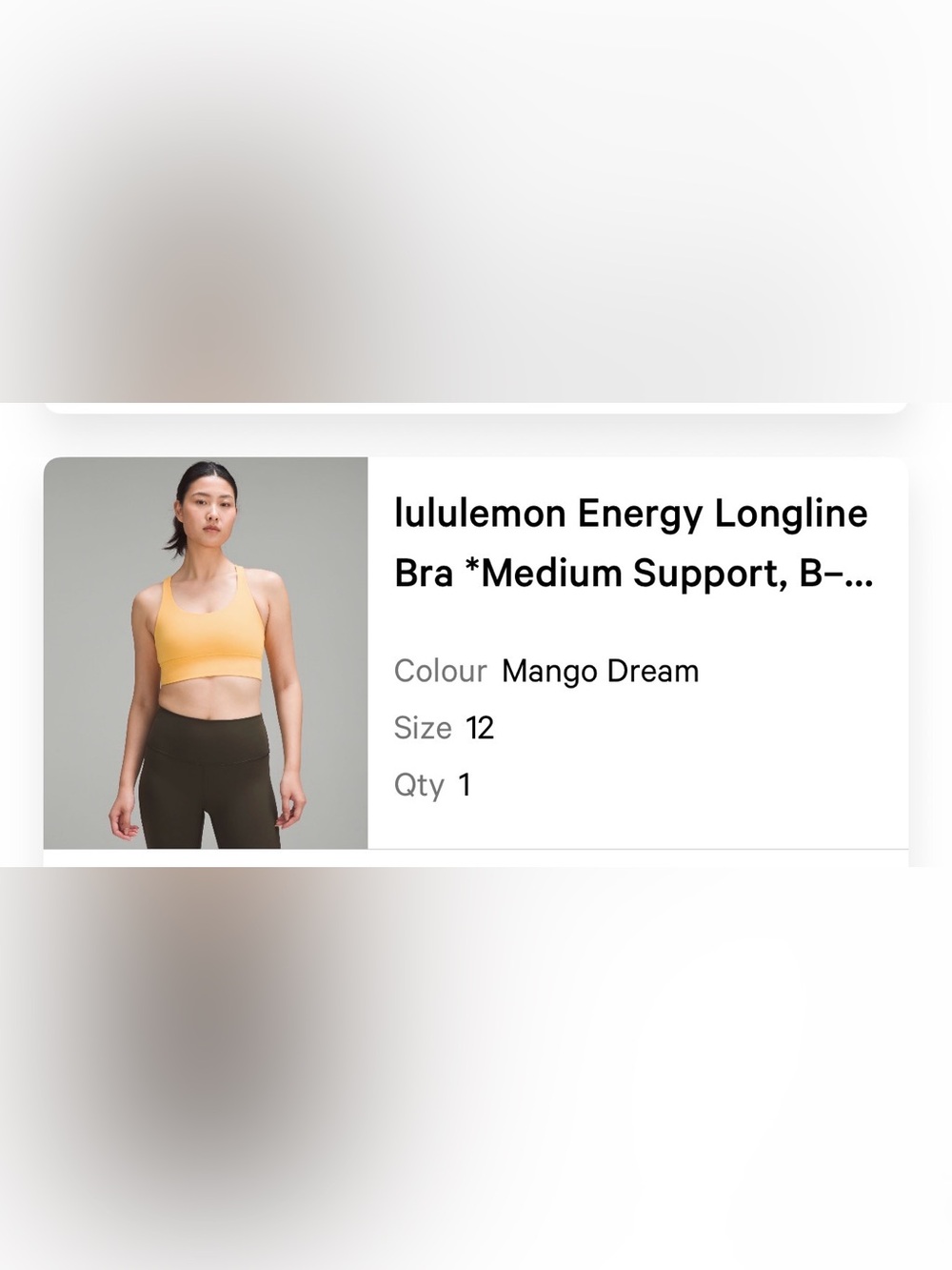 Lululemon Energy Longline Bra *Medium Support, B–D Cups
